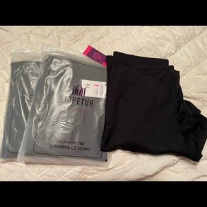 Empetua Black high-waisted shaping leggings